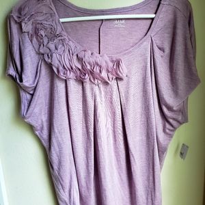 NWOT Beautiful Lavender blouse with floral design